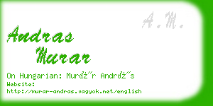 andras murar business card